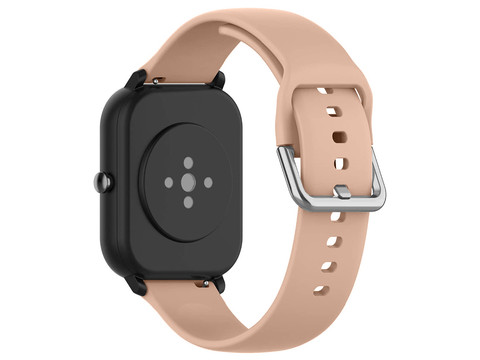 Rubber Universal Sportarmband Alogy Softband für Smartwatch 20mm Beige