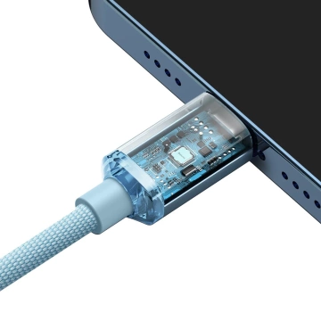 Baseus Crystal Shine Series USB Type C - Lightning Kabel Schnellladung Power Delivery 20W 1.2m blau (CAJY001303)