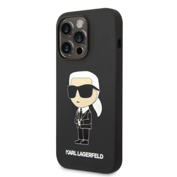 Etui Karl Lagerfeld KLHCP14XSNIKBCK do iPhone 14 Pro Max 6,7" hardcase Silicone Ikonik czarny/black
