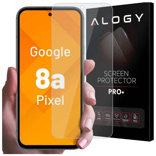 Szkło hartowane do Google Pixel 8a ochronne szkiełko na ekran 9H Alogy Heavy Pro+™️