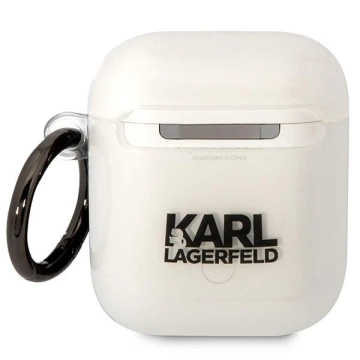 Etui ochronne na słuchawki Karl Lagerfeld do Airpods 1/2 cover transparent Ikonik Choupette