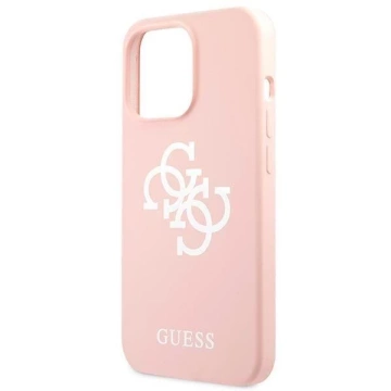 Guess GUHCP13LLS4GWPI iPhone 13 Pro / 13 6,1" różowy/pink Hartschale Silikon 4G Logo