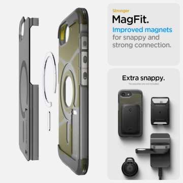 Etui für iPhone 16e Spigen Tough Armor Mag MagSafe Frost Black