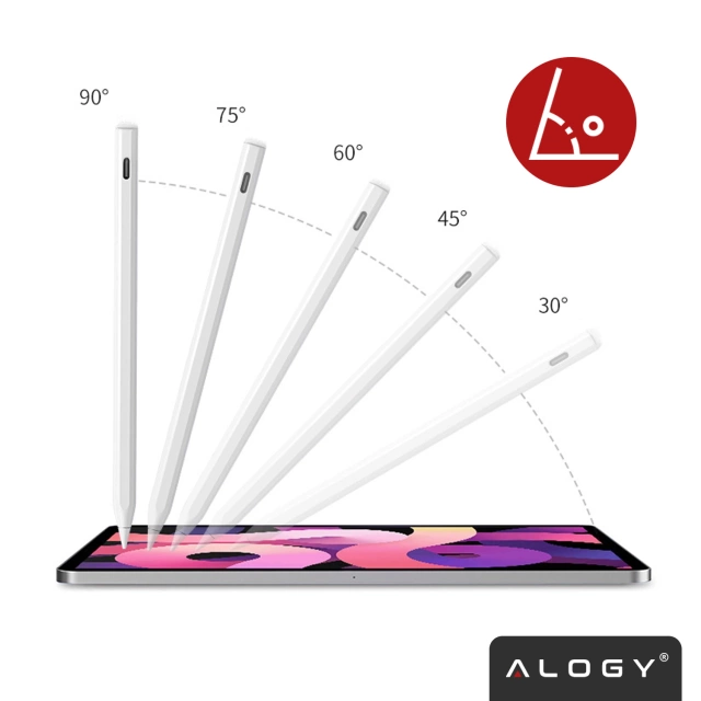 Rysik Dotykowy Stylus Pen do Telefonu i Tabletu, Precyzyjny Pencil do Apple iPad, Alogy SmartStylus™ – Biały