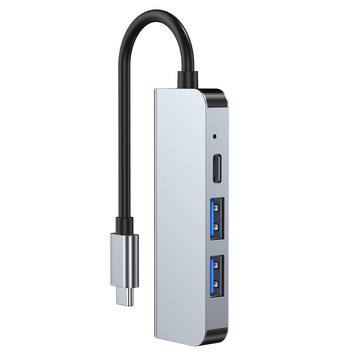 Hub Adapter 2x USB-A HDMI USB-C V2-HUB 4w1 USB-C Grey