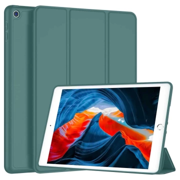 Etui do Apple iPad 10.2" 9/8/7 Gen (2021/2020/2019), Ochronne Smart Case z Klapką i Podstawką, Odporne TPU, Wzmocnione Narożniki, Alogy BookGuard™ – Zielone