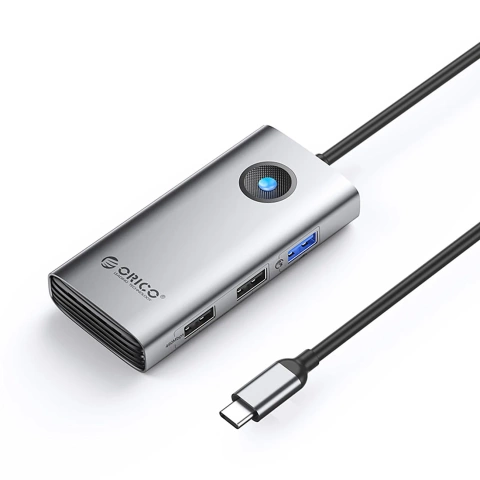Hub USB-C Orico PW11-5P 5w1 HDMI PD USB 3.0 Szary Aluminiowy