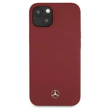 Mercedes MEHCP13MSILRE Schutzhülle für Apple iPhone 13 6.1" rot/rot Hardcase Silicone Line