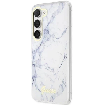 Etui Guess GUHCS23SPCUMAH do Samsung Galaxy S23 S911 biały/white hardcase Marble