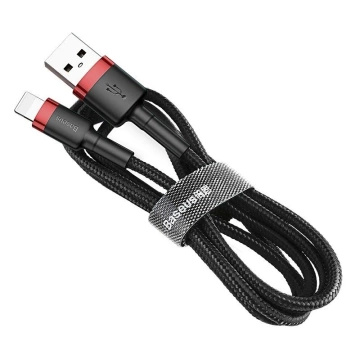 Baseus Cafule 2A 3m Lightning USB Kabel (schwarz-rot)
