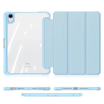 Dux Ducis Toby Armored Flip Smart Case für iPad mini 2021 mit Apple Pencil Holder Blau