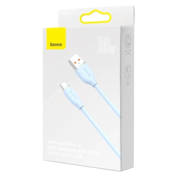 Baseus Kabel, USB Kabel - USB Typ C 100W Länge 2m Jelly Liquid Silica Gel - blau