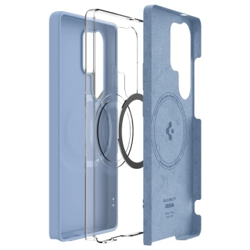 Etui für Samsung Galaxy S25 Ultra Saphirblau Spigen Silicone Fit Mag MagSafe