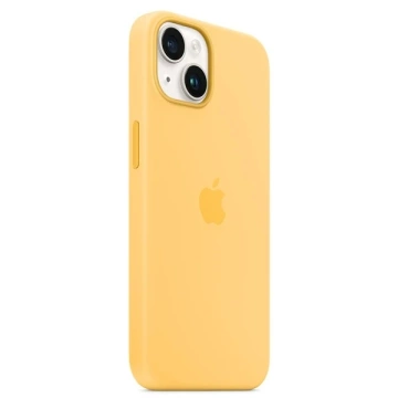 Oryginalne Etui ochronne na telefon Apple MPT23ZM/A do Apple iPhone 14 6,1" MagSafe żółty/sunglow Silicone Case