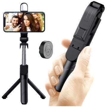 Alogy Holder Wireless Selfie Stick Bluetooth faltbares Stativ Mini-Telefonstativ mit LED-Lampe