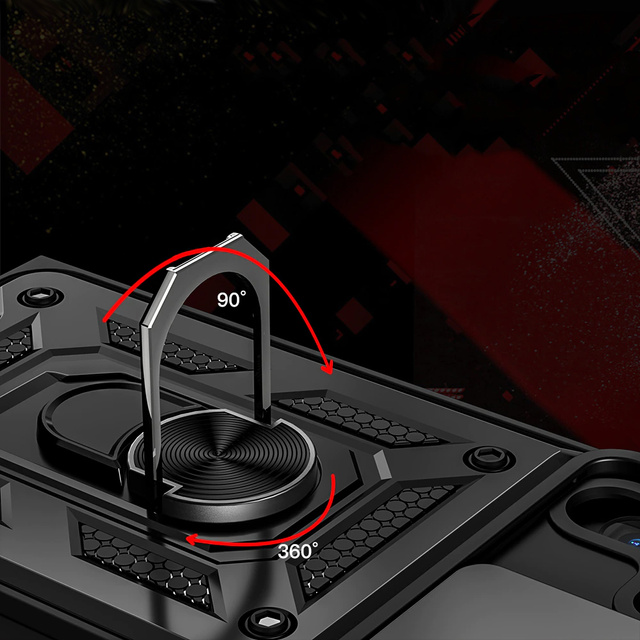 Pancerne etui z osłoną aparatu Alogy Camshield Stand Ring do Samsung Galaxy S22 Ultra czarne