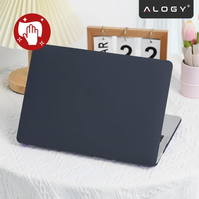Etui do Apple Macbook Air 13.6 2022-2025 (M2/M3/M4) – elastyczna, matowa obudowa ochronna, lekka i odporna – Alogy AirGuard™ Granatowy