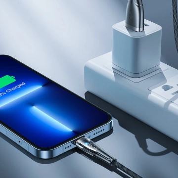 Joyroom Schnellladekabel mit Smart Switch USB-A - Lightning 2.4A 1.2m schwarz (S-UL012A3)