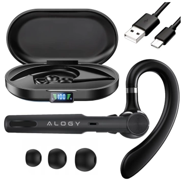 Kabelloses Headset für Bluetooth 4.0-Anrufe, Auto-Headset mit Display V8 Schwarz