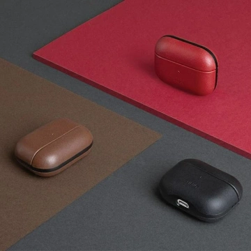 Etui ochronne na słuchawki UNIQ etui Terra do Apple AirPods Pro Genuine Leather oliwkowy/olive