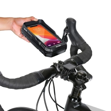 Wildman FK4 Fahrrad-Lenkertasche, wasserdicht, Handytasche, Schwarz