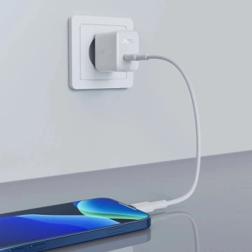 Acefast GaN 30W USB-C PD QC 3.0 Weißes Wandladegerät