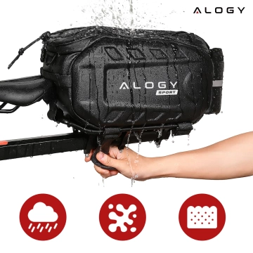 Fahrradtasche Fahrradtasche 2,5 l Fahrradhalter Lenkerrahmentasche Beutelhülle 23,6 x 10,5 x 10 cm (S) Alogy Sport schwarz