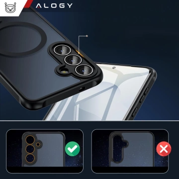 Hülle für Apple iPhone 16 Pro Max Alogy Anti-Shock Hybrid Case für MagSafe Transparent