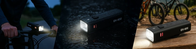 Lampka rowerowa EH 400 przód LED przednia światło roweru regulowane 400 LM 2000mah oświetlenie wodoodporna światełko na rower czarna