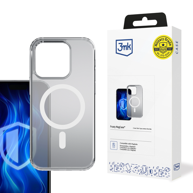 Etui für Apple iPhone 15 Pro Max 3mk Frosty MagCase White