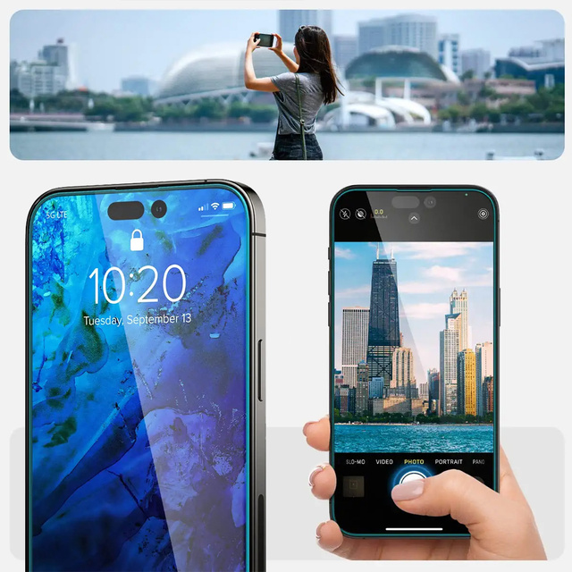 2x Szkło Hartowane Spigen Glas.TR ”EZ FIT” do Apple iPhone 14 Pro Clear