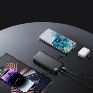 Joyroom JR-L015 20000 mAh 22,5 W Powerbank mit USB-C Lightning-Kabeln – Schwarz