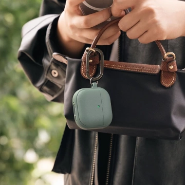 Etui do Apple AirPods 4 Ringke Onyx MagSafe Warm Grey + Karabińczyk