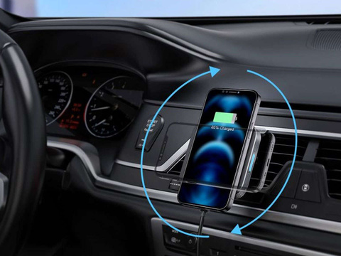 Uchwyt magnetyczny z ładowarką Qi MagSafe ESR HaloLock Magnetic Black