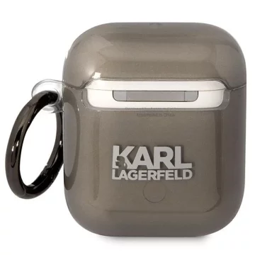 Schutzhülle für Kopfhörer Karl Lagerfeld für AirPods 1/2 Cover schwarz/schwarz Karl`s Head