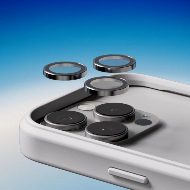 Szkło do Apple iPhone 16 Pro / 16 Pro Max osłona na aparat obiektyw 3mk Lens Protection Pro Titanium Grey nakładka ochronna