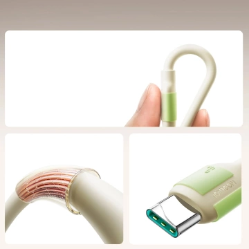 Kabel Joyroom S-A53 3A USB-A – USB-C 1,2m Beżowy Fluorescencyjny