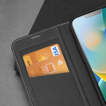 Dux Ducis Skin X2 Hülle für iPhone 14 Plus Hülle mit magnetischer Klappe schwarz