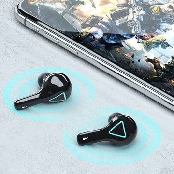 Kabelloser TWS Bluetooth 5.1-Kopfhörer mit schwarzer Powerbank-Ladestation