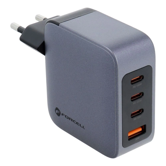 Ładowarka sieciowa Forcell GaN 100W 3xUSB-C 1xUSB-A PD QC SFC