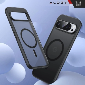 Hülle für Google Pixel 9/ 9 Pro Alogy MagSafe Hybrid Matte Case Rückseite für MagMat Phone Mattschwarz