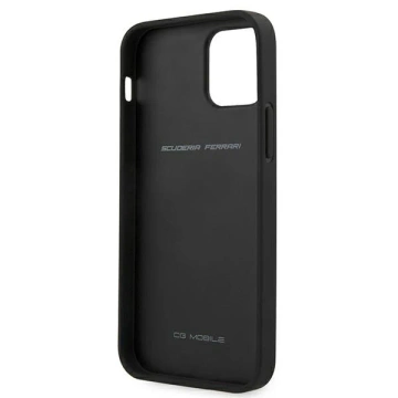 Ferrari iPhone 12 Pro Max 6.7" Hülle Rot/Rot Hardcase On Track Carbon Stripe