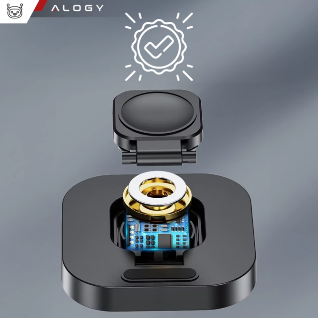 Mini ładowarka indukcyjna do ładowania Apple Watch USB Alogy Mini Stand Charger Czarna
