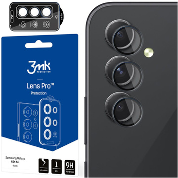 Glas für Samsung Galaxy A54 5G Kameraschutz Objektiv 3mk Lens Protection Pro Schwarz Schutzhülle