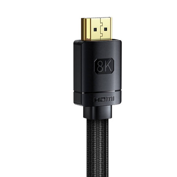 Kabel HDMI 2.1 Baseus High Definition Serie, 8K 60Hz, 3D, HDR, 48Gbps, 1m (schwarz)