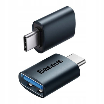 Adapter Baseus Mini OTG Adapter USB-A auf USB-C Typ C Adapter Blau
