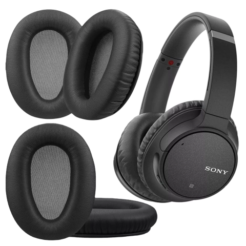 2x Ersatz-Ohrpolster für SONY WH-CH700N MDR-ZX770BN ZX Kopfhörer, Schwarz
