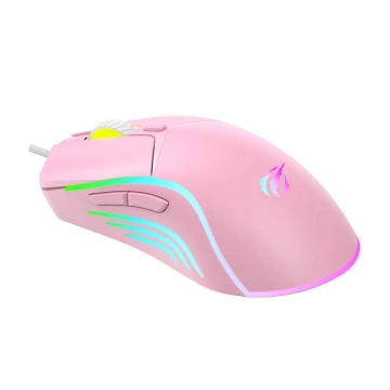 Havit MS1029 RGB Kabelgebundene Gaming-Maus 8000 DPI Rosa