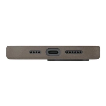 Etui UNIQ Lyden do iPhone 16 Pro Max MagClick Szare Skórzane