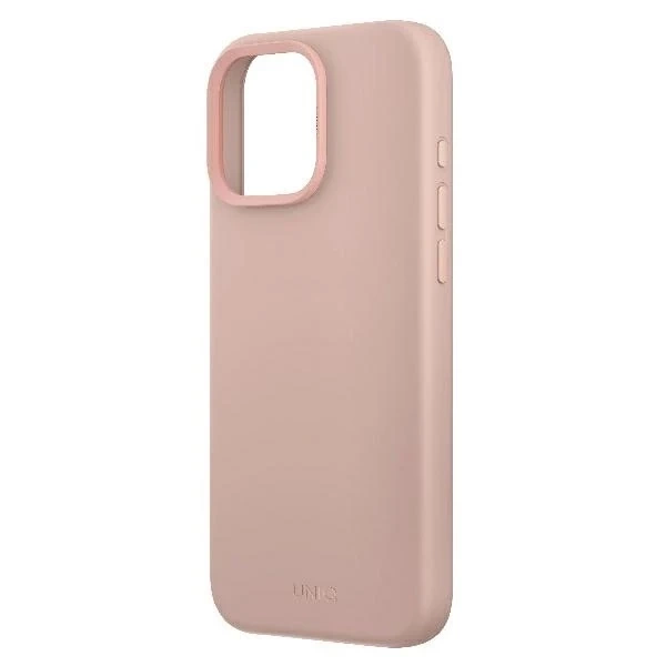 Etui UNIQ Lino Hue do iPhone 16 Pro Max MagClick Różowe Silikonowe